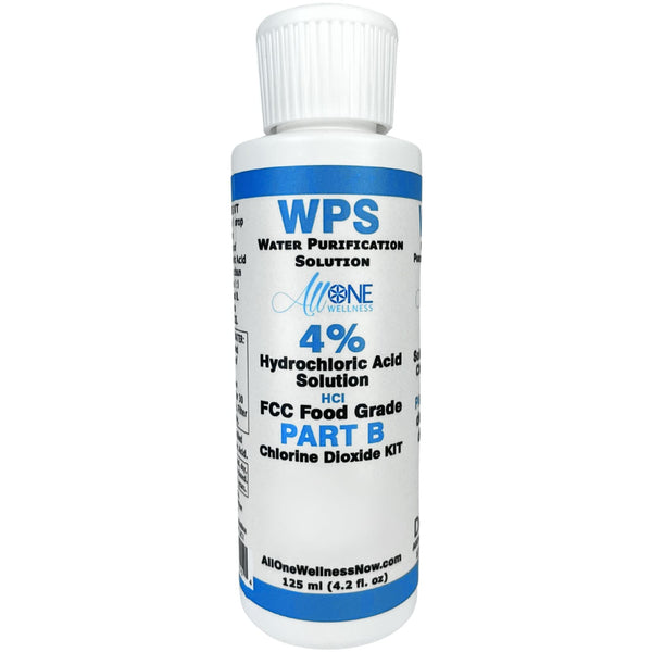 WPS Water Purification Hydrochloric Acid Solution 4% PART B | CDS 125ml - AllOne Wellness CA$15.97